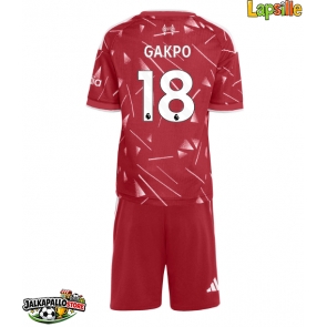 Liverpool Cody Gakpo #18 Kotipaita Lapsille 2026-27 Lyhythihainen (+ shortsit)